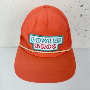 Howler Brothers Bienvenidos A Miami Orange & Turquoise SnapBack Hat New
